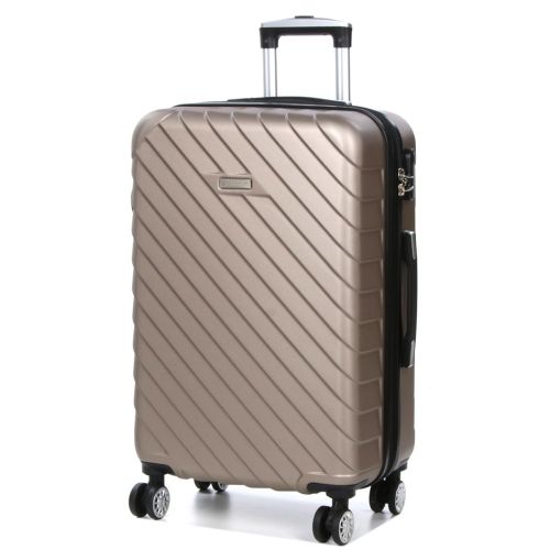 Чемодан средний M ABS-пластик Madisson Snowball 03403 68х44х27см 68+13л Шампань