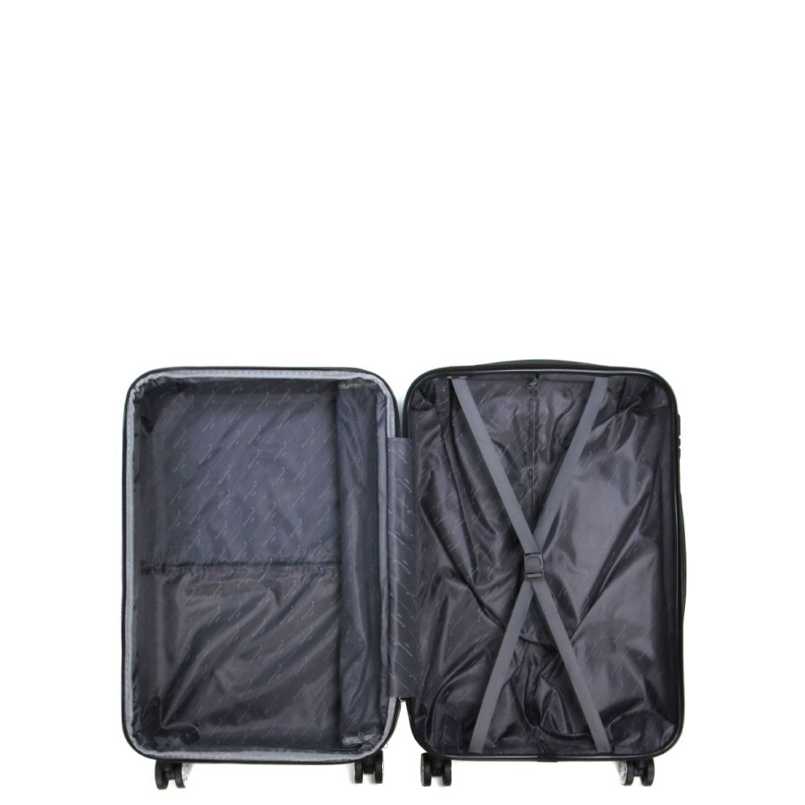 Чемодан средний M ABS-пластик Madisson Snowball 03403 68х44х27см 68+13л Шампань