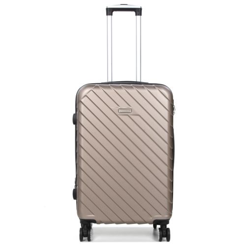 Чемодан средний M ABS-пластик Madisson Snowball 03403 68х44х27см 68+13л Шампань