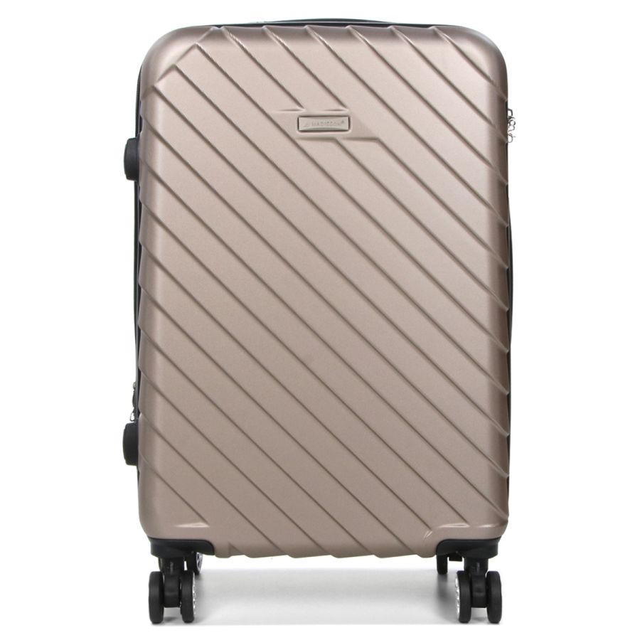 Чемодан средний M ABS-пластик Madisson Snowball 03403 68х44х27см 68+13л Шампань