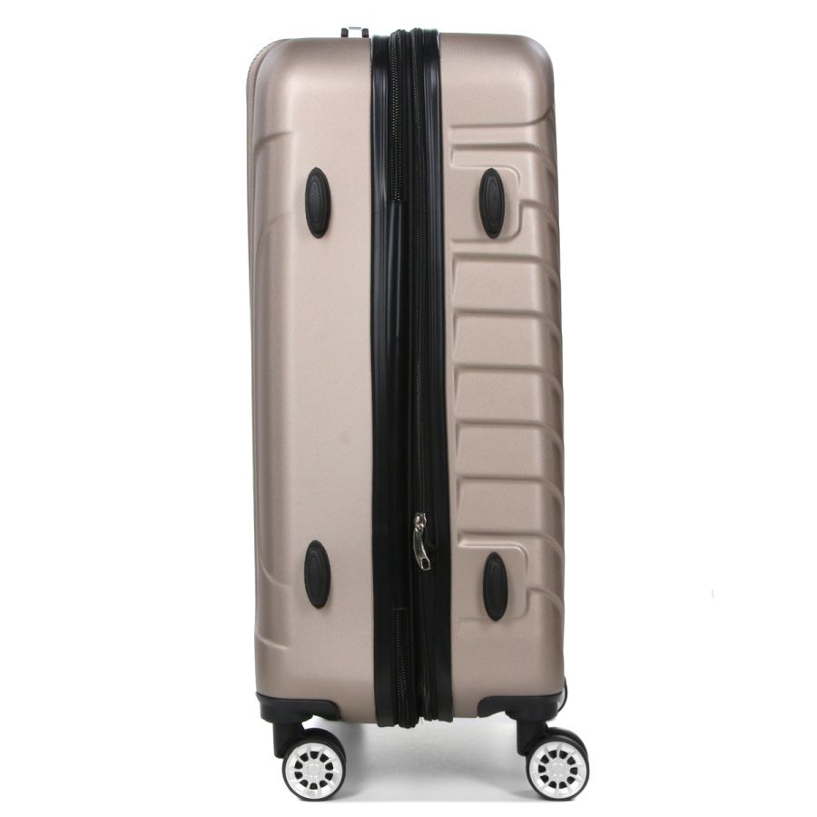 Чемодан средний M ABS-пластик Madisson Snowball 03403 68х44х27см 68+13л Шампань