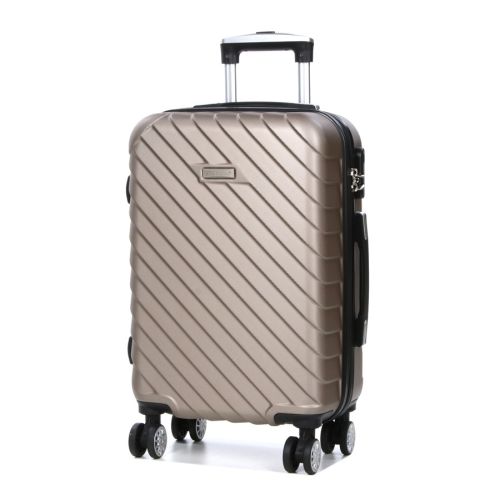 Чемодан маленький S ABS-пластик Madisson Snowball 03403 58х38х23см 35 л Шампань