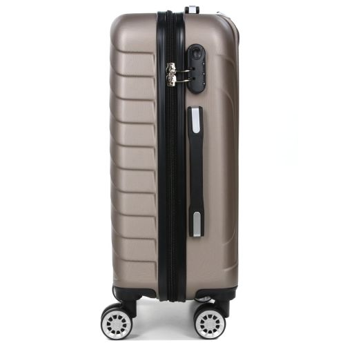 Чемодан маленький S ABS-пластик Madisson Snowball 03403 58х38х23см 35 л Шампань