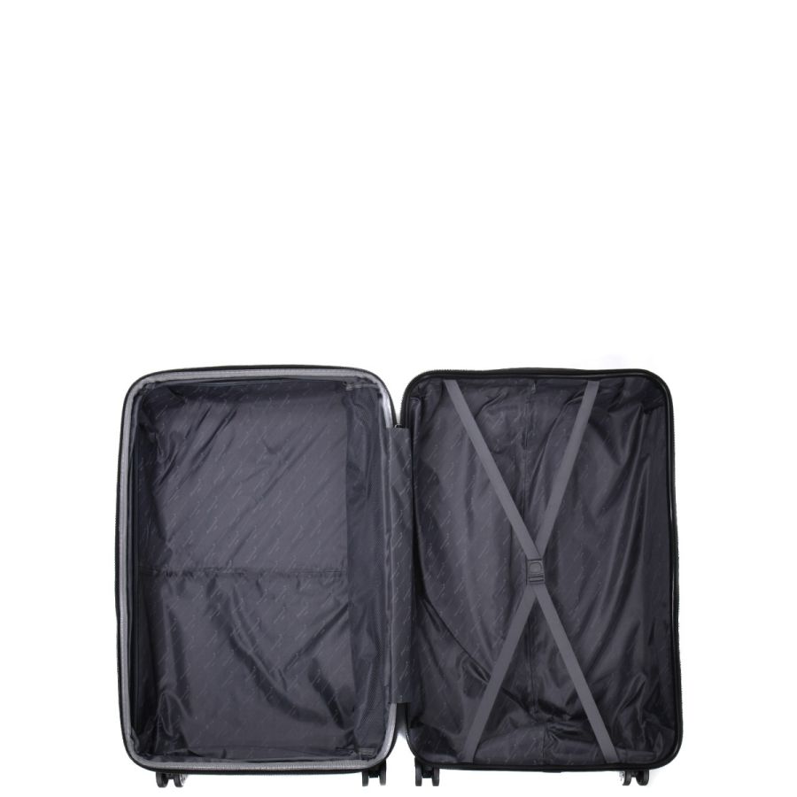 Чемодан большой L ABS-пластик Madisson Snowball 03403 78х52х32см 103+17л Серебряный