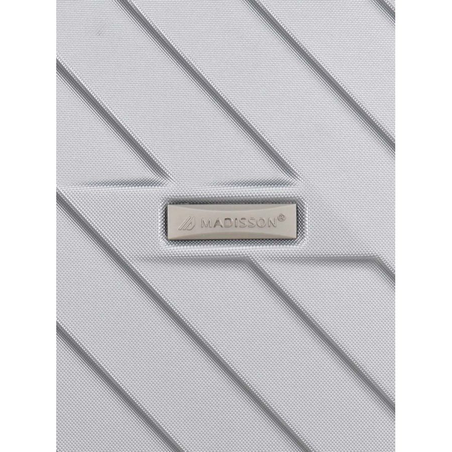 Чемодан большой L ABS-пластик Madisson Snowball 03403 78х52х32см 103+17л Серебряный