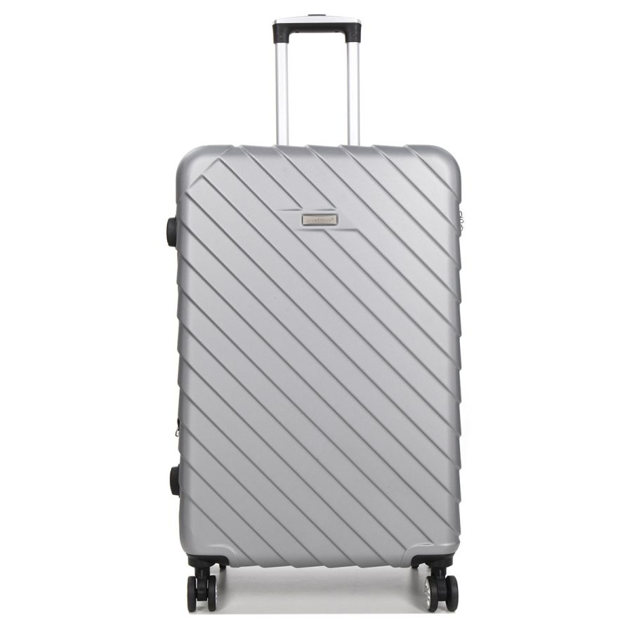 Чемодан большой L ABS-пластик Madisson Snowball 03403 78х52х32см 103+17л Серебряный