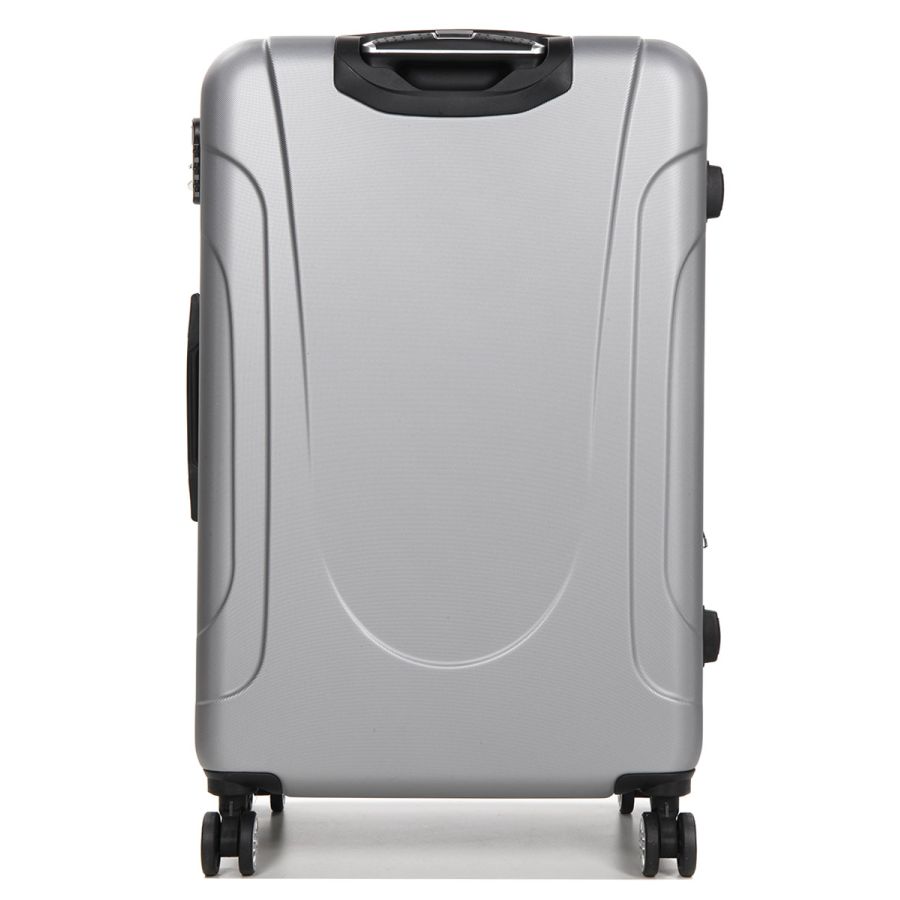 Чемодан большой L ABS-пластик Madisson Snowball 03403 78х52х32см 103+17л Серебряный