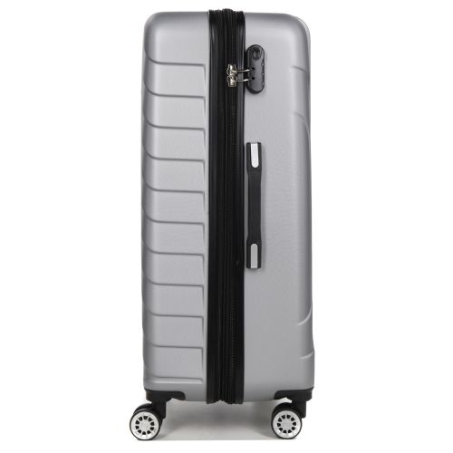Чемодан большой L ABS-пластик Madisson Snowball 03403 78х52х32см 103+17л Серебряный