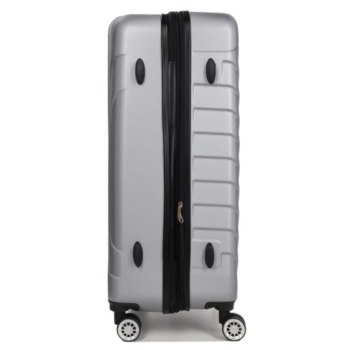 Чемодан большой L ABS-пластик Madisson Snowball 03403 78х52х32см 103+17л Серебряный