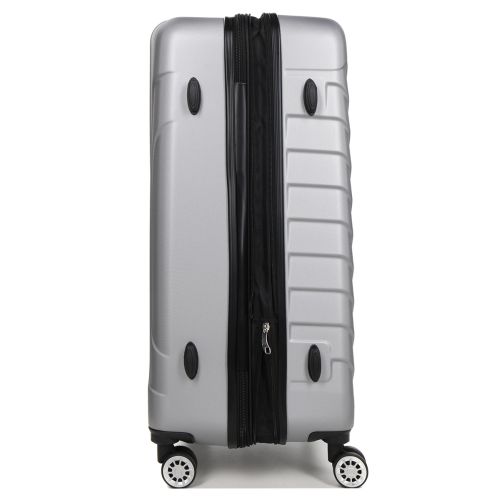 Чемодан большой L ABS-пластик Madisson Snowball 03403 78х52х32см 103+17л Серебряный