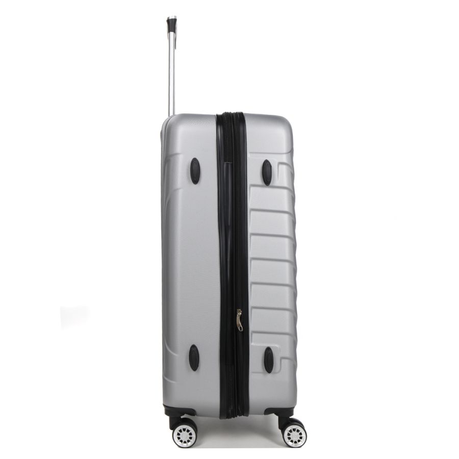 Чемодан большой L ABS-пластик Madisson Snowball 03403 78х52х32см 103+17л Серебряный