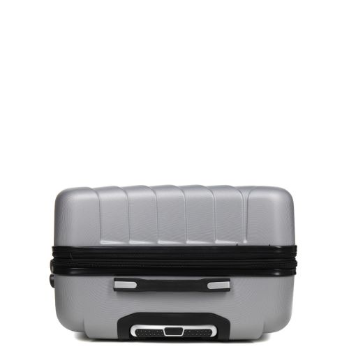 Чемодан большой L ABS-пластик Madisson Snowball 03403 78х52х32см 103+17л Серебряный