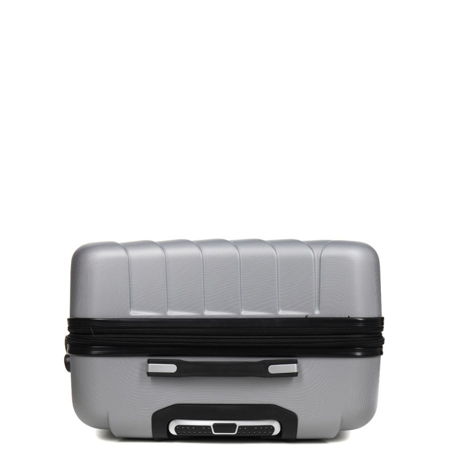 Чемодан большой L ABS-пластик Madisson Snowball 03403 78х52х32см 103+17л Серебряный