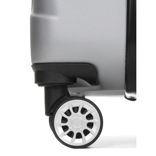 Чемодан средний M ABS-пластик Madisson Snowball 03403 68х44х27см 68+13л Серебряный