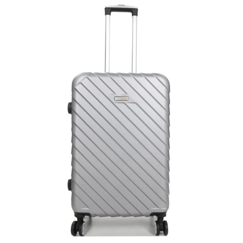 Чемодан средний M ABS-пластик Madisson Snowball 03403 68х44х27см 68+13л Серебряный
