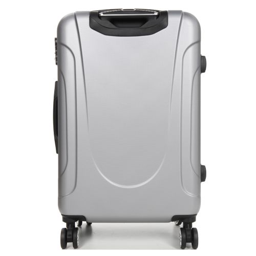 Чемодан средний M ABS-пластик Madisson Snowball 03403 68х44х27см 68+13л Серебряный