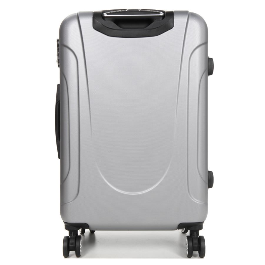 Чемодан средний M ABS-пластик Madisson Snowball 03403 68х44х27см 68+13л Серебряный