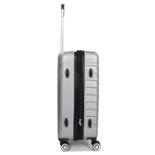 Чемодан средний M ABS-пластик Madisson Snowball 03403 68х44х27см 68+13л Серебряный