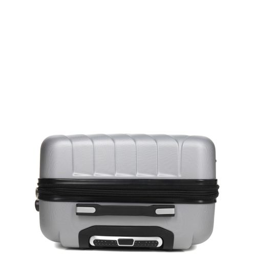 Чемодан средний M ABS-пластик Madisson Snowball 03403 68х44х27см 68+13л Серебряный