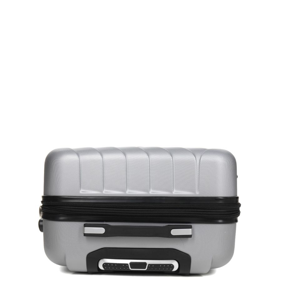 Чемодан средний M ABS-пластик Madisson Snowball 03403 68х44х27см 68+13л Серебряный