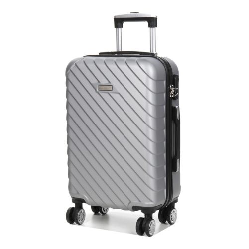 Чемодан маленький S ABS-пластик Madisson Snowball 03403 58х38х23см 35 л Серебряный