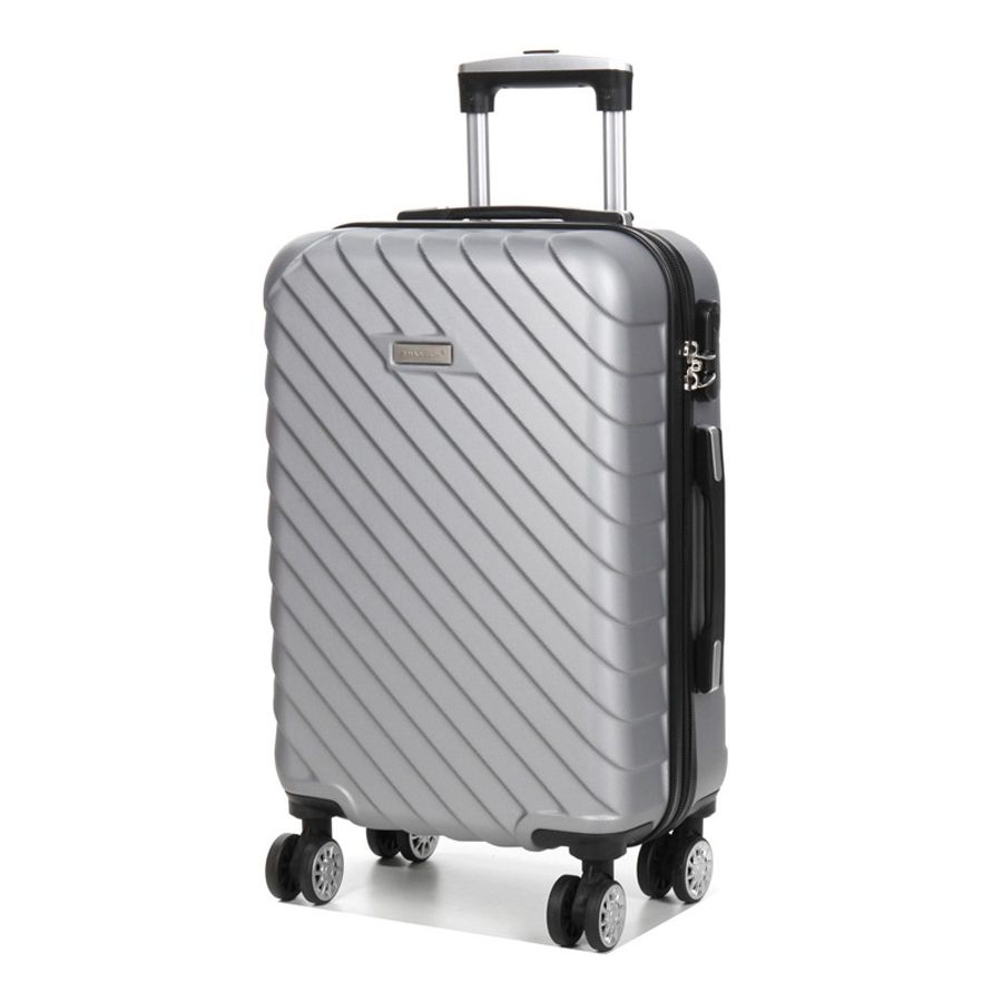 Чемодан маленький S ABS-пластик Madisson Snowball 03403 58х38х23см 35 л Серебряный