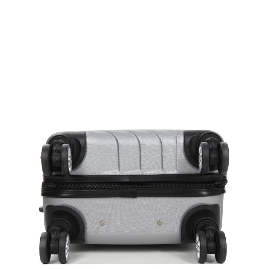 Чемодан маленький S ABS-пластик Madisson Snowball 03403 58х38х23см 35 л Серебряный
