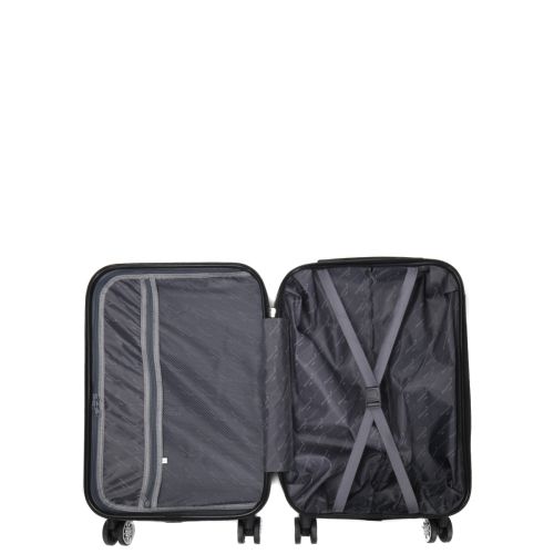 Чемодан маленький S ABS-пластик Madisson Snowball 03403 58х38х23см 35 л Серебряный