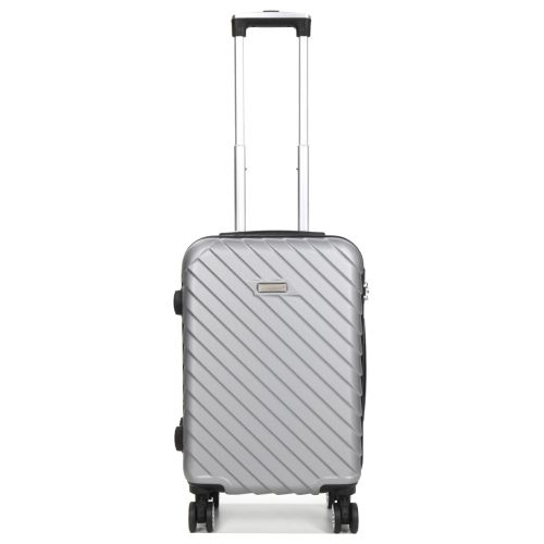 Чемодан маленький S ABS-пластик Madisson Snowball 03403 58х38х23см 35 л Серебряный