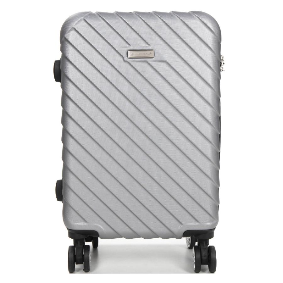 Чемодан маленький S ABS-пластик Madisson Snowball 03403 58х38х23см 35 л Серебряный