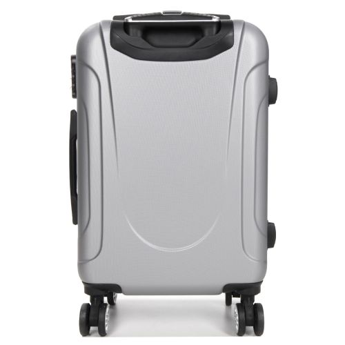 Чемодан маленький S ABS-пластик Madisson Snowball 03403 58х38х23см 35 л Серебряный