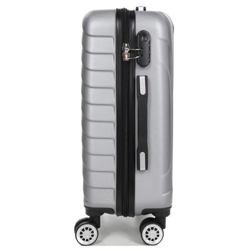Чемодан маленький S ABS-пластик Madisson Snowball 03403 58х38х23см 35 л Серебряный
