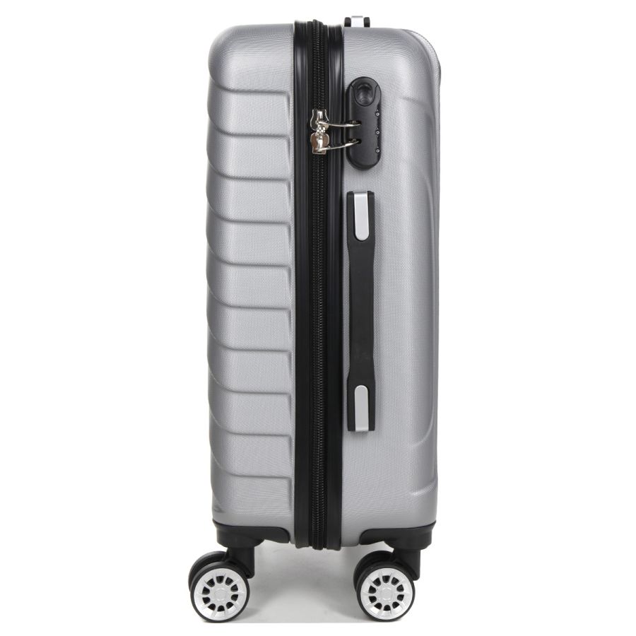 Чемодан маленький S ABS-пластик Madisson Snowball 03403 58х38х23см 35 л Серебряный