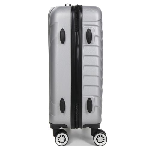 Чемодан маленький S ABS-пластик Madisson Snowball 03403 58х38х23см 35 л Серебряный