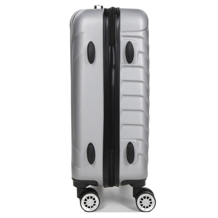 Чемодан маленький S ABS-пластик Madisson Snowball 03403 58х38х23см 35 л Серебряный