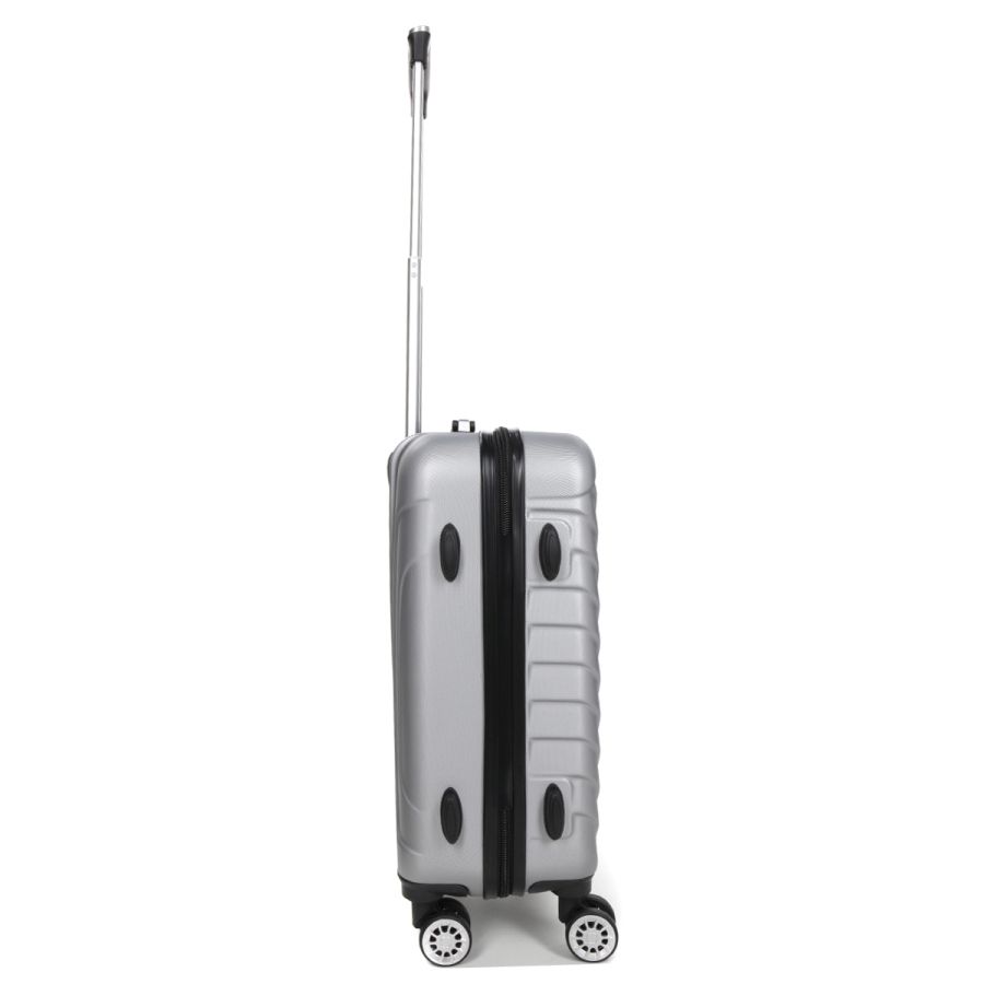 Чемодан маленький S ABS-пластик Madisson Snowball 03403 58х38х23см 35 л Серебряный