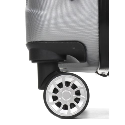 Чемодан маленький S ABS-пластик Madisson Snowball 03403 58х38х23см 35 л Серебряный
