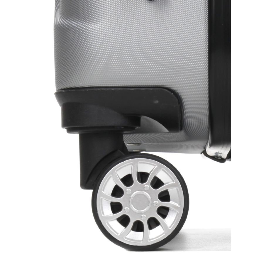 Чемодан маленький S ABS-пластик Madisson Snowball 03403 58х38х23см 35 л Серебряный