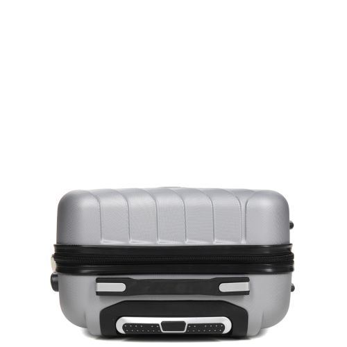 Чемодан маленький S ABS-пластик Madisson Snowball 03403 58х38х23см 35 л Серебряный