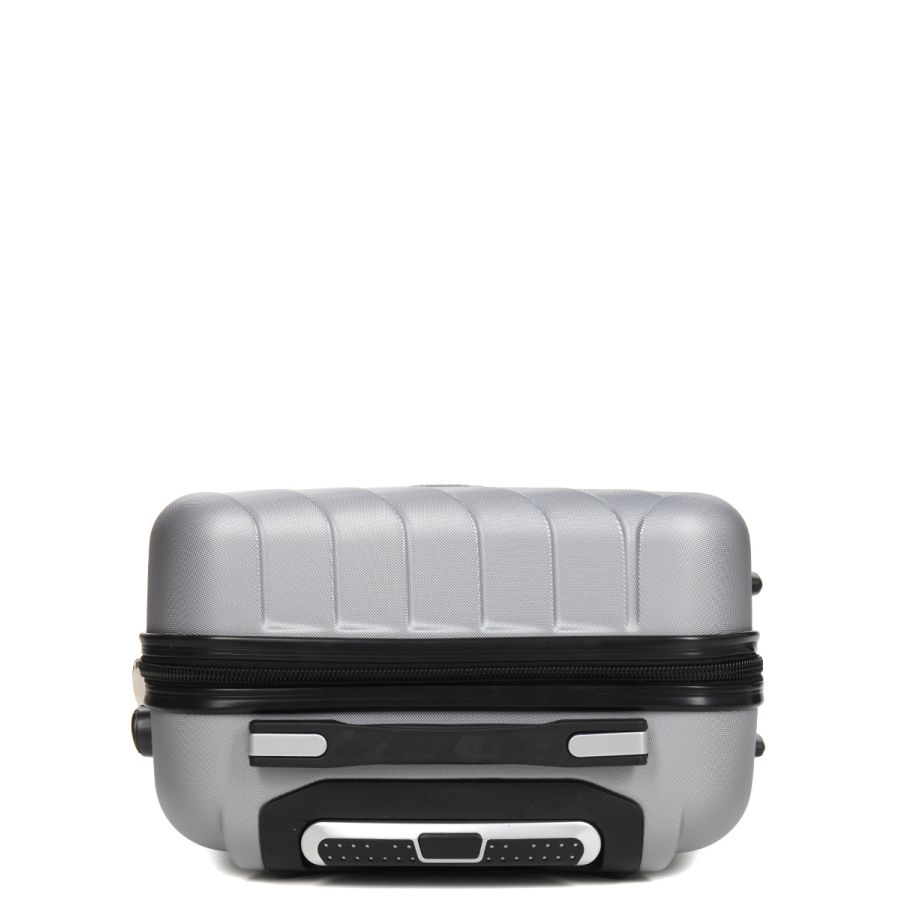 Чемодан маленький S ABS-пластик Madisson Snowball 03403 58х38х23см 35 л Серебряный