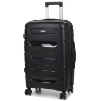 Чемодан средний M полипропилен  Worldline Airteх 282 74л 64×41×26см Черный
