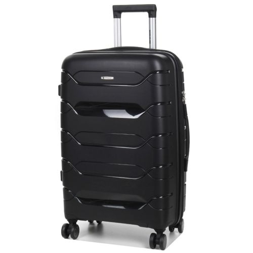 Чемодан средний M полипропилен  Worldline Airtex 282 74л 64×41×26см Черный