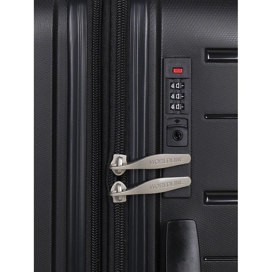 Чемодан средний M полипропилен  Worldline Airtex 282 74л 64×41×26см Черный