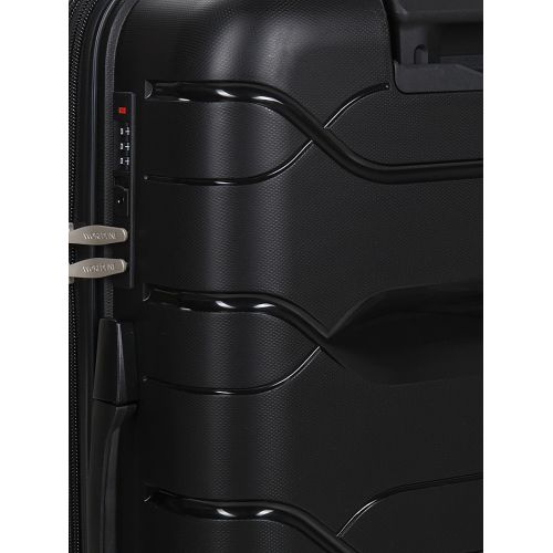 Чемодан средний M полипропилен  Worldline Airtex 282 74л 64×41×26см Черный