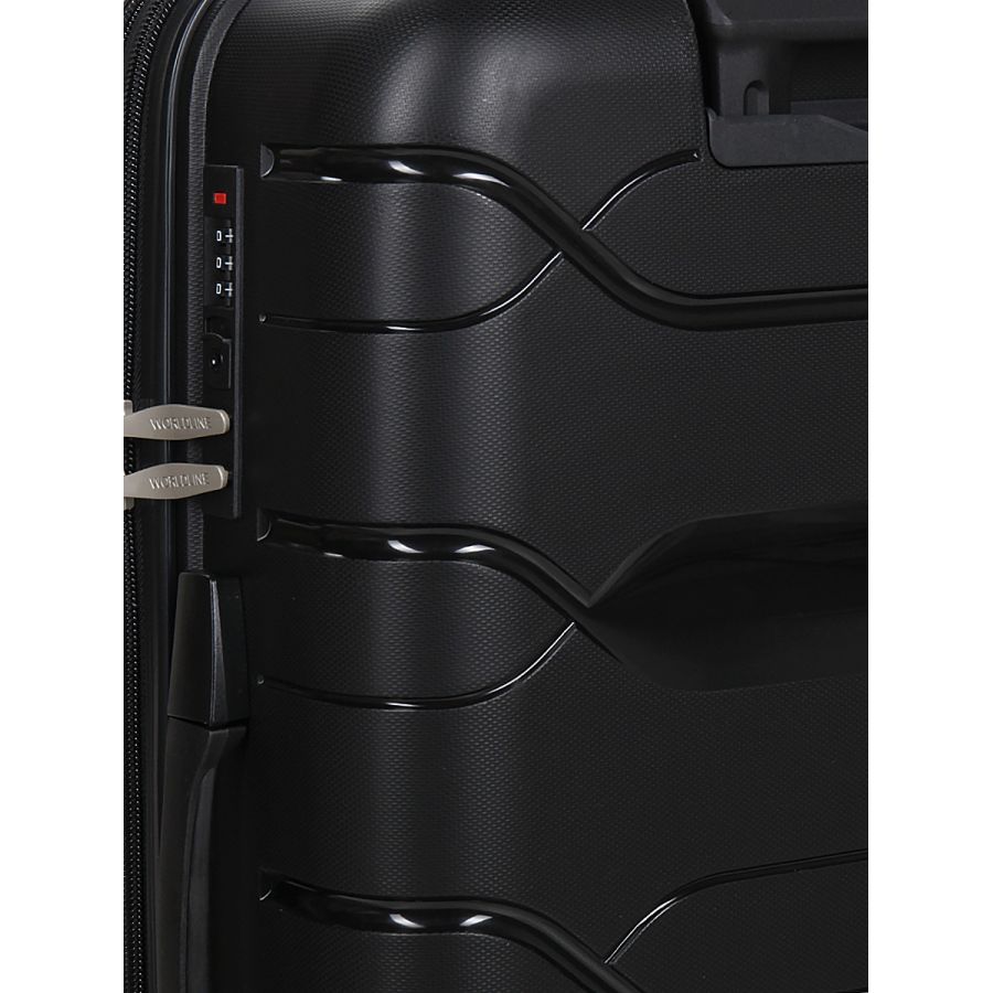Чемодан средний M полипропилен  Worldline Airtex 282 74л 64×41×26см Черный