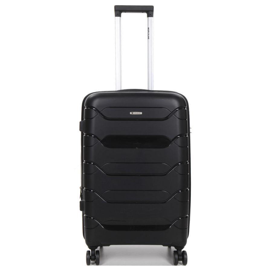 Чемодан средний M полипропилен  Worldline Airtex 282 74л 64×41×26см Черный