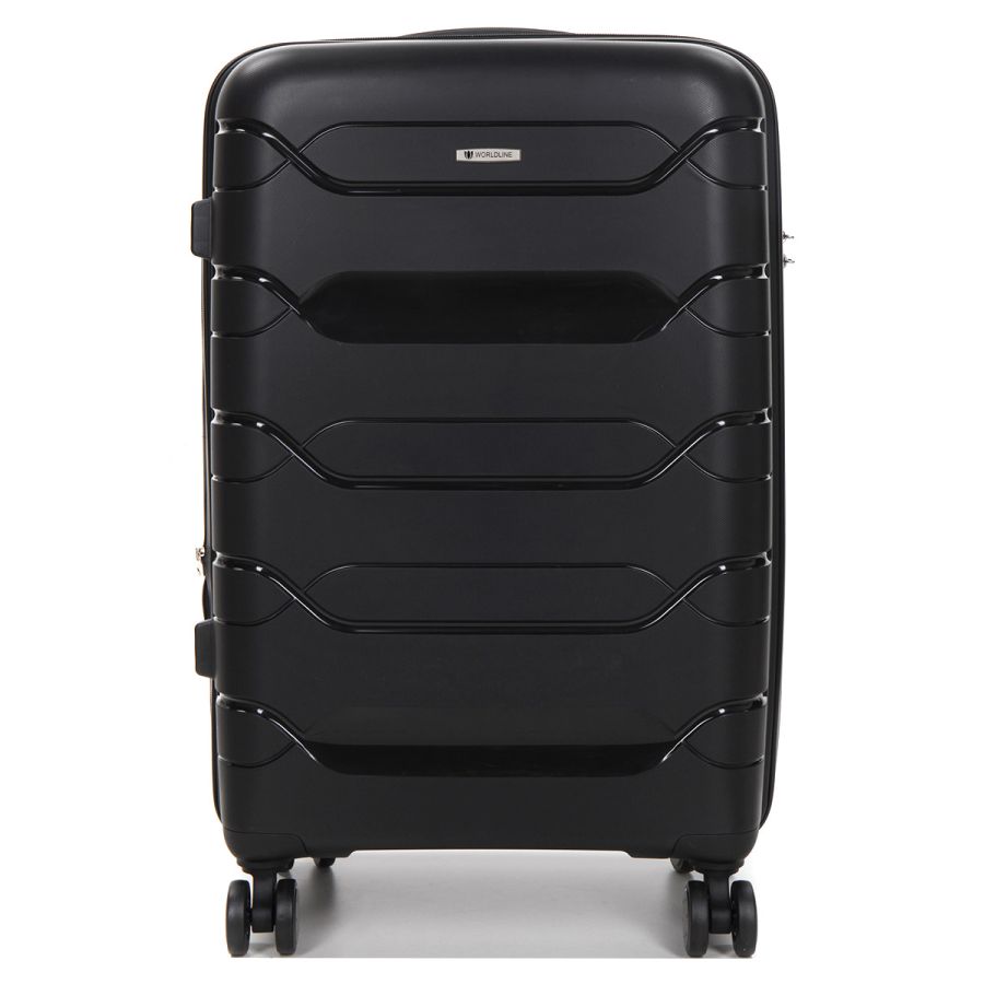Чемодан средний M полипропилен  Worldline Airtex 282 74л 64×41×26см Черный