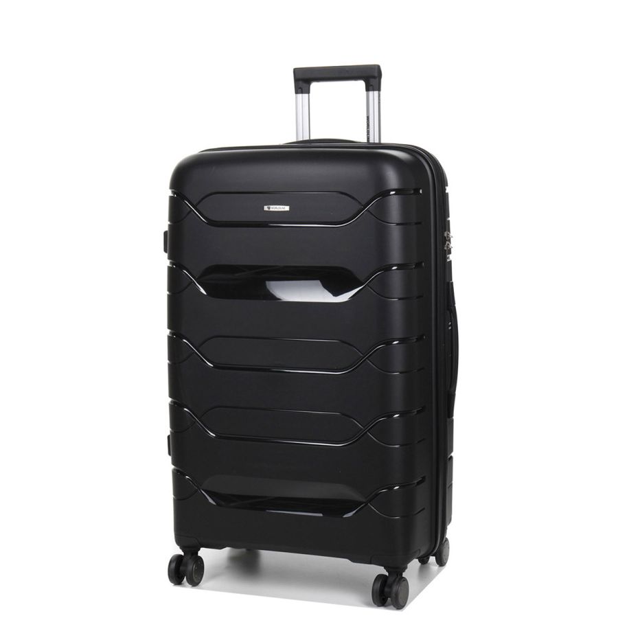 Чемодан большой L полипропилен Worldline Airtex 282 109л 74×47×30см Черный