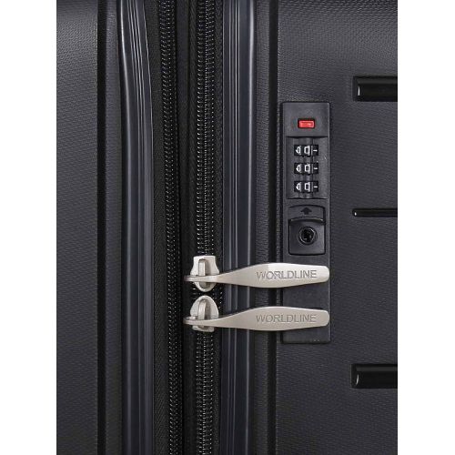 Чемодан большой L полипропилен Worldline Airtex 282 109л 74×47×30см Черный