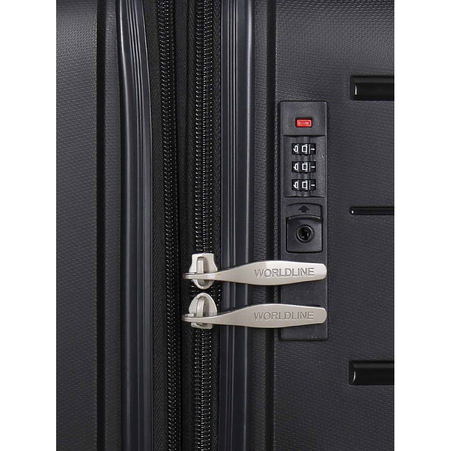 Чемодан большой L полипропилен Worldline Airtex 282 109л 74×47×30см Черный